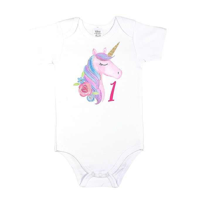 Amazon Com Girls 1st Birthday Outfit Unicorn 1st Birthday Outfit