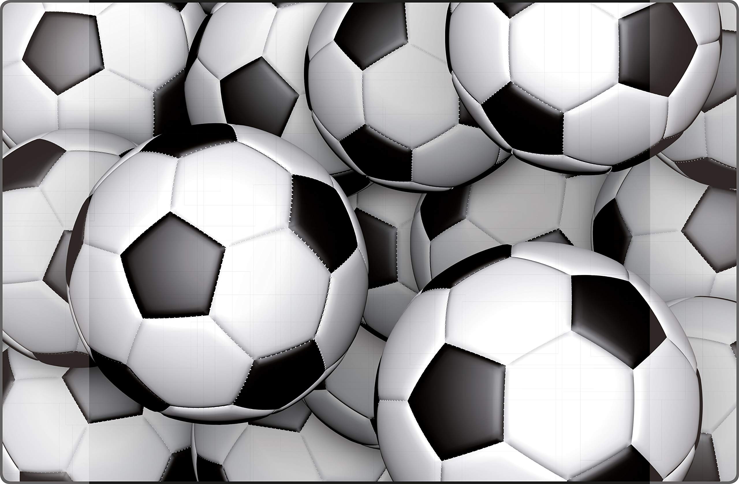 Desk Mat Kangaro Football Non-Slip 38 x 58 cm with Two Pockets for Children's and Teenagers' Room