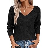 Lightweight Sweaters for Women 2026 Spring Long Sleeve V Neck Hollow Out Crochet Pullover Knit Tops Daily Wear