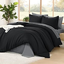 Litanika Comforter Queen Size Set Black Grey - 7