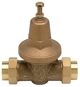 Zurn 1-70XLDU Lead Free Water Pressure Reducing Valve, 1" Double Union FNPT, Bronze