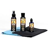MusicNomad Complete Guitar Cleaning &amp; Care Kit (MN108) | Includes Guitar ONE, F-ONE Oil, FRINE Fret Polish and Two Microfiber Cloths for Complete Guitar Care.