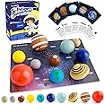BLAZPATH Solar System Wooden Puzzle Toy Model for Kid 3-5, Toddler Montessori Movable Planet Name Board Game, Outer Space Themed Imaginary Sensory Play Gift, Preschool Science Stem Learning Activity