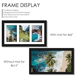DUENPY 8x14 Collage Picture Frame, 4x6 Collage