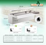Longrun 30cm Stainless Steel Pond Waterfall Blade Kit with 7 Color LED view 2