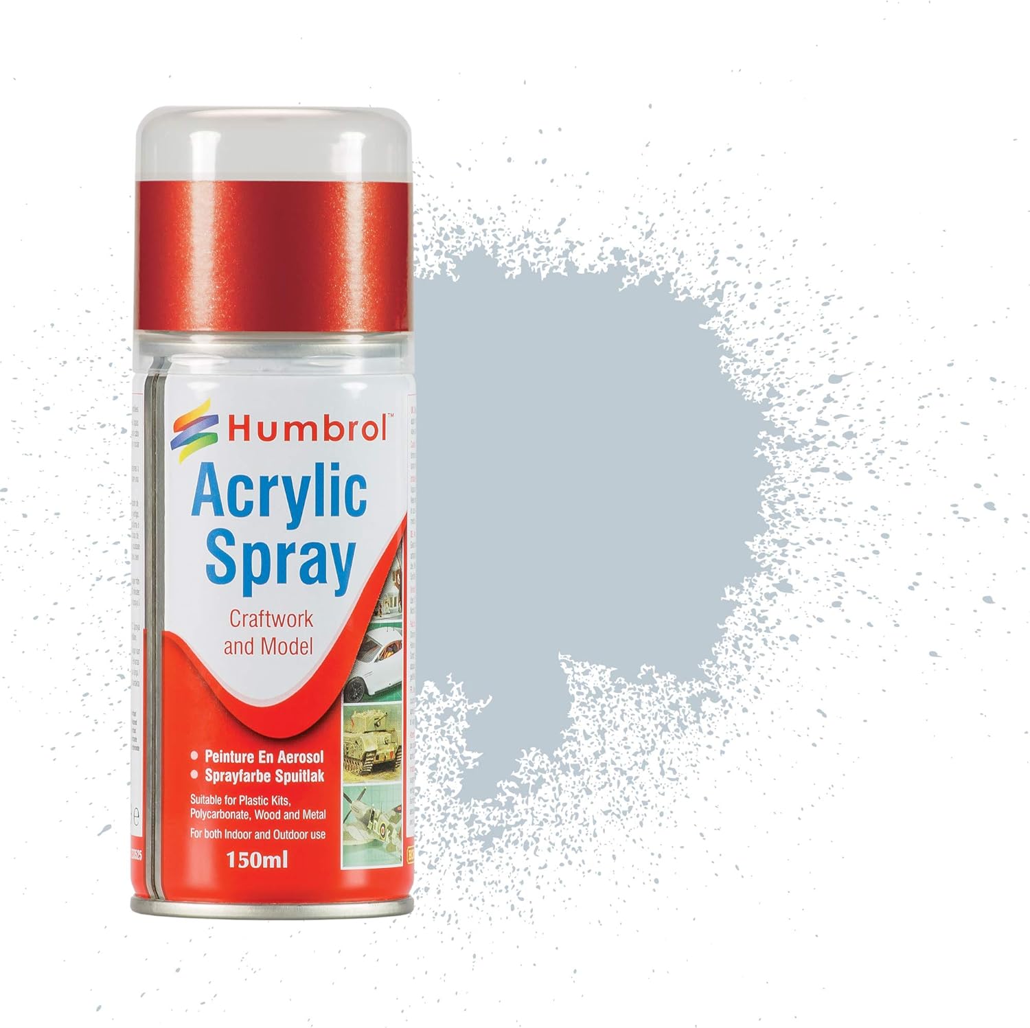 Humbrol AD6056 Acrylic Spray Paint, Metallic