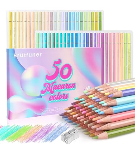 Amazon.com: Holbein Artists' Colored Pencil Pastel Tone 50 Colors Set