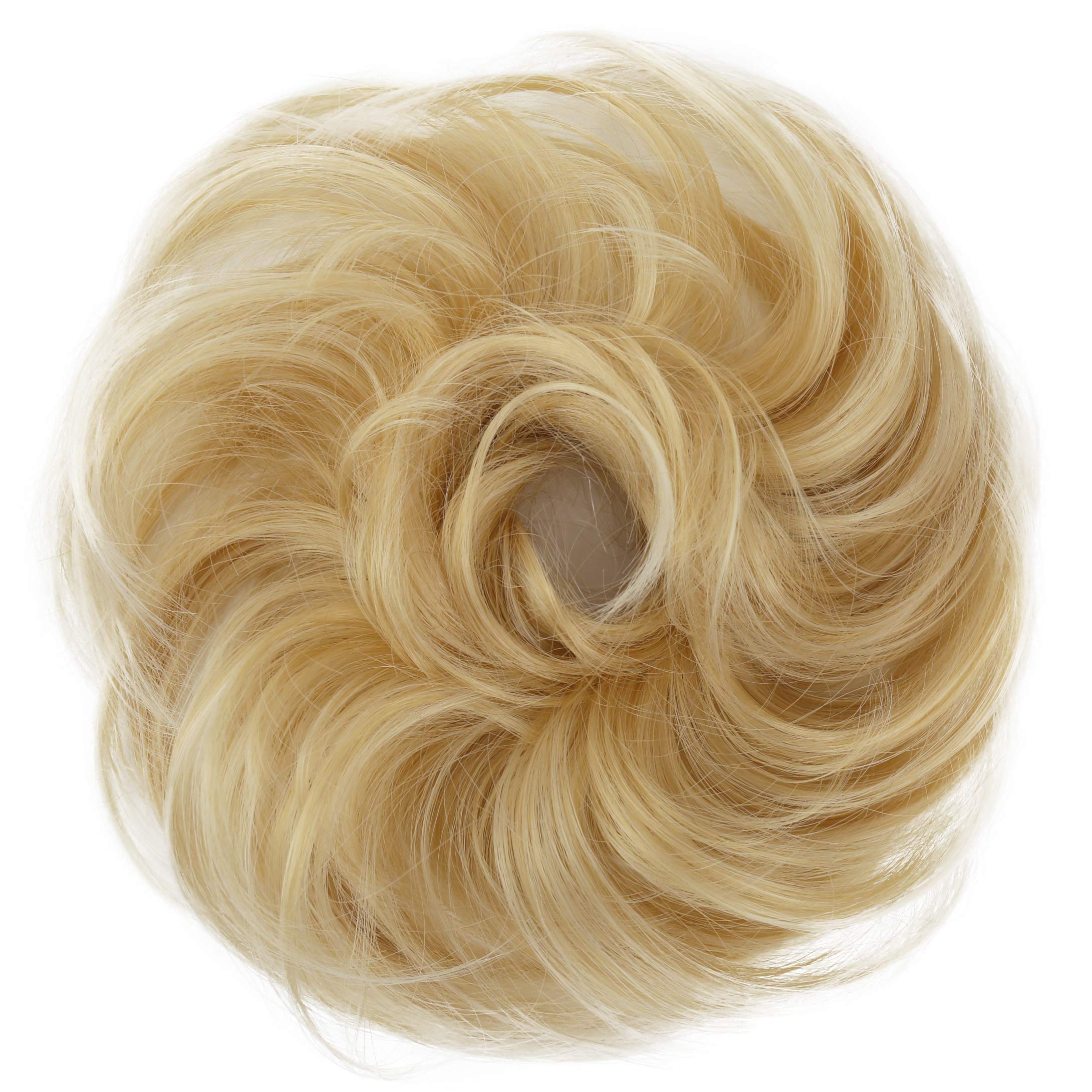 CAISHA Synthetic Fiber Hairpiece Scrunchie Scrunchy Updo Slightly Wavy Blond Mix G28B โ image 1