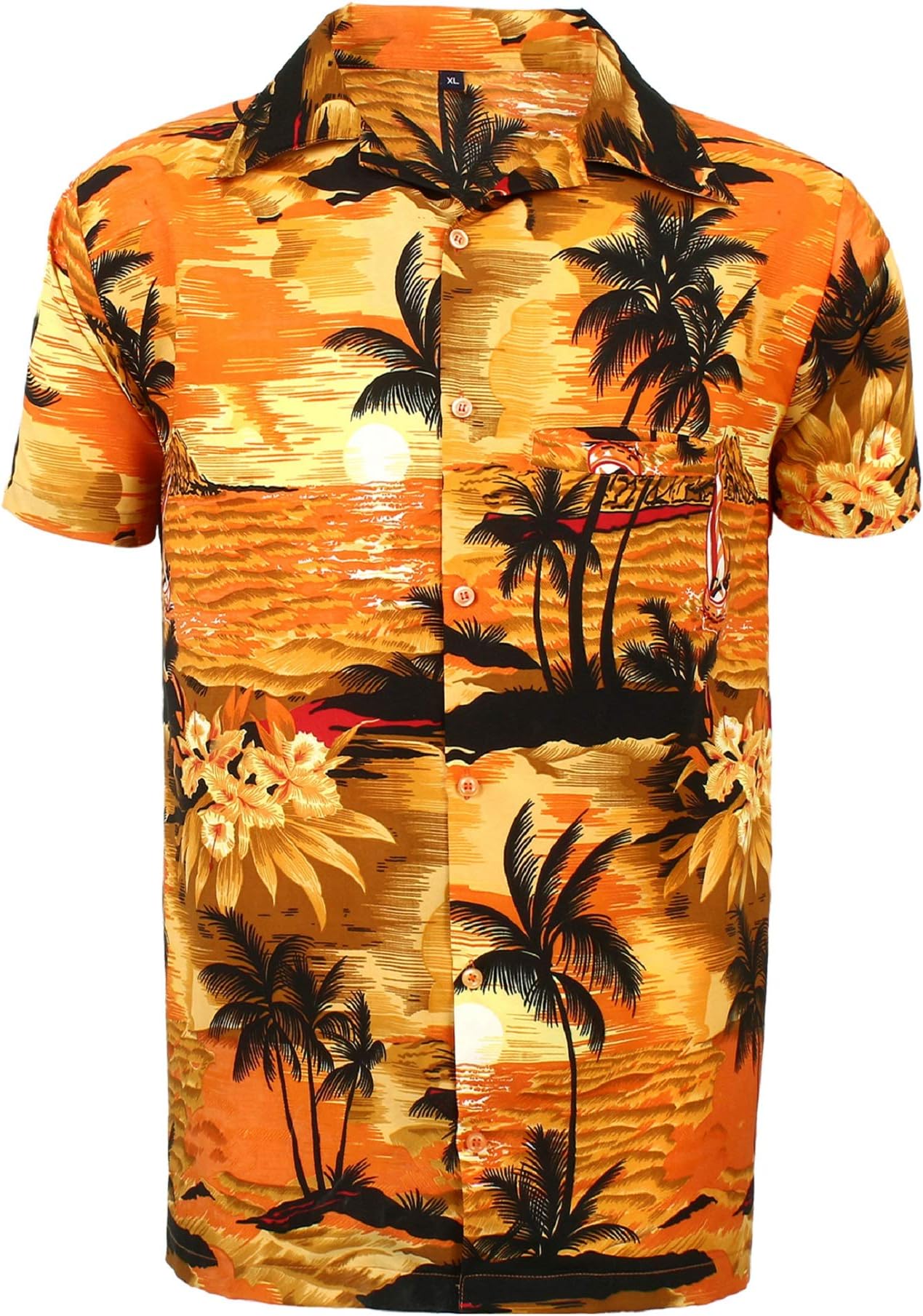 SAITARK Mens Hawaiian Shirt Stag Beach Hawaii Aloha Party Summer Holiday Fancy BP