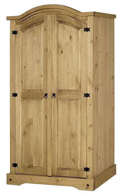 Mews Corona Mexican 2 Door Wardrobe In Solid Pine Size W 102 Cm