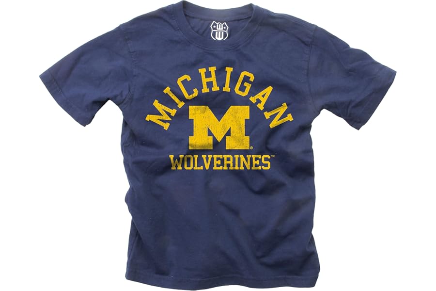 Wes and Willy NCAA Kids Short Sleeve Organic Cotton Tee Shirt