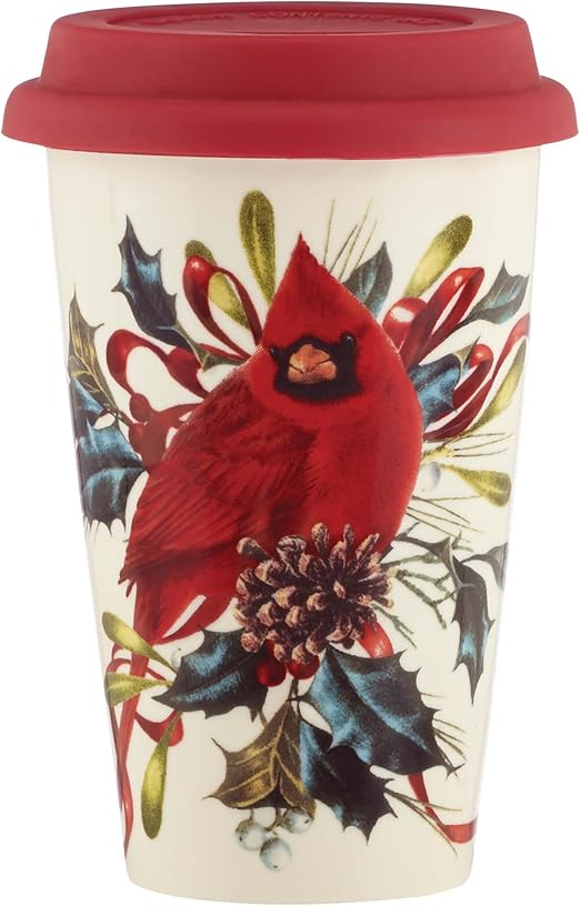 Lenox Winter Greetings Porcelain Top Travel Mug
