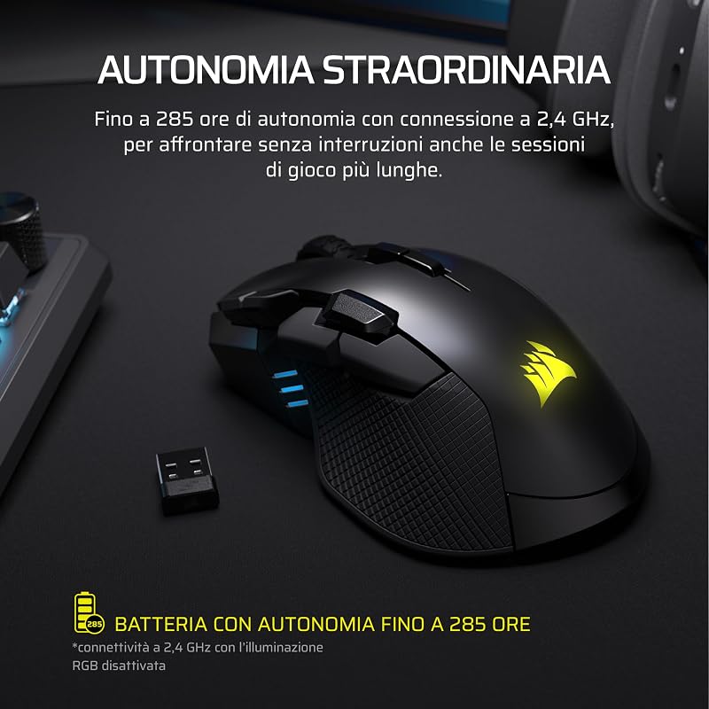 IRONCLAW WIRELESS SE (2026) Mouse Da Gioco – Nero