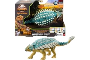 Mattel Jurassic World Camp Cretaceous Roar Attack Ankylosaurus Bumpy Posable Dinosaur Action Figure Toy, Strike Feature & Sounds
