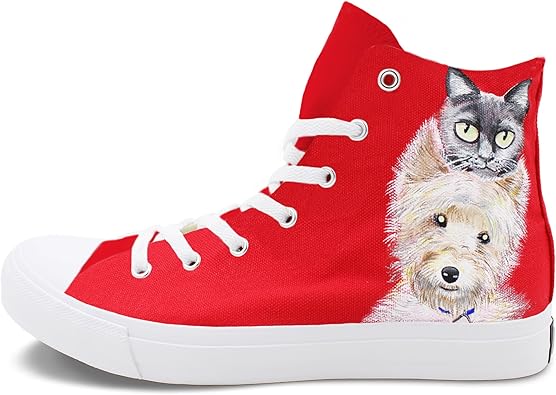womens red canvas sneakers