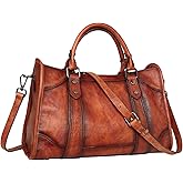 Iswee Satchel Bags for Women Genuine Shoulder Bag Leather Handbags Hobo Crossbody Bags Vintage Purse Tote Bag