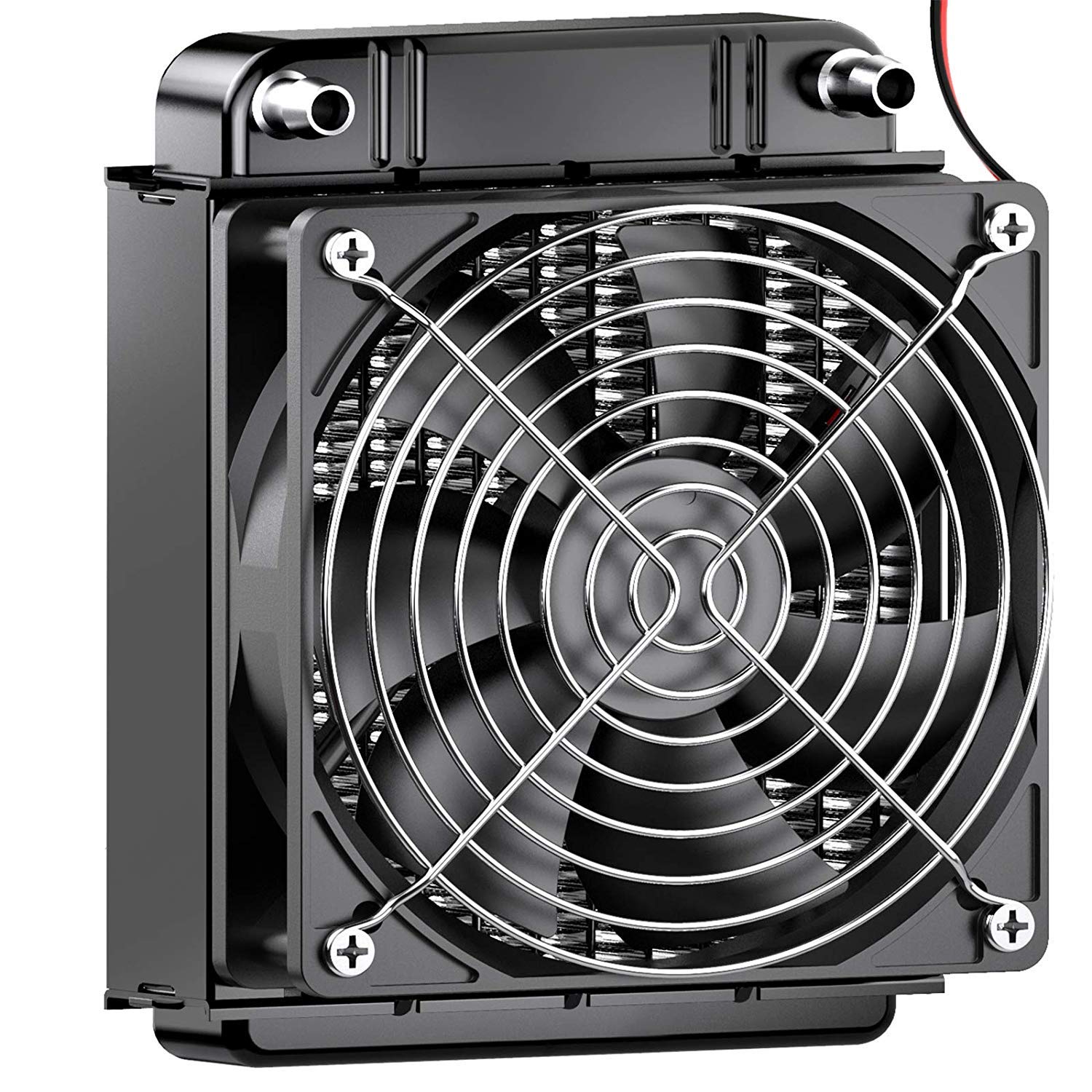 Clyxgs CLDIY Water-Cooled Cooler, 8 Tube Aluminium Heat Exchanger Cooler with Fan for PC CPU Computer Water Cooling System DC12V 80 mm