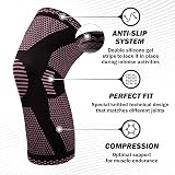 POWERLIX Knee Support for Women Men Pink Medium Knee Brace Sleeve view 7
