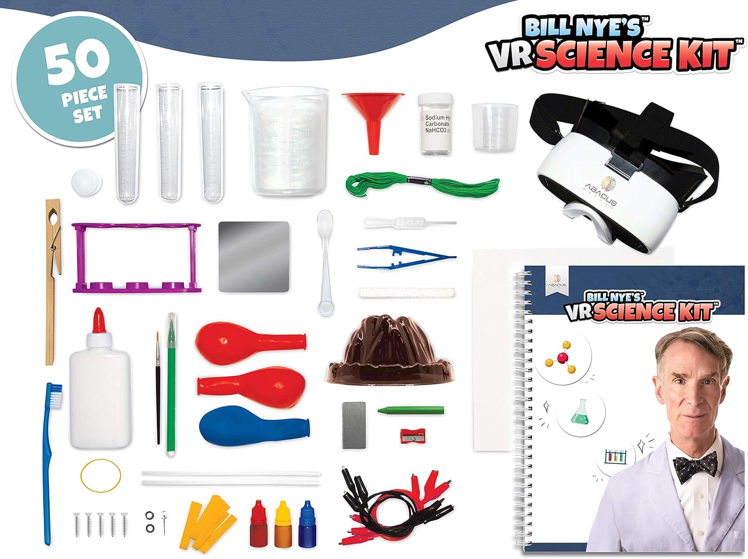 Abacus Brands Bill Nye's VR Science Kit Virtual Reality Kids Science Kit, Book and Interactive Learning Activity Set: Toys & Games
