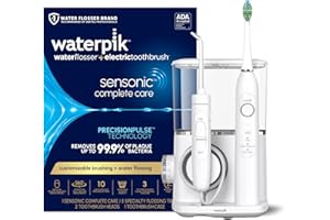 Waterpik Sensonic Complete Care Water Flosser and Rechargeable Electric Toothbrush Combo Set for Teeth Cleaning and Flossing, CC-04, White, Packaging May Vary
