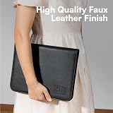 H&S Conference Folder A4 Zipped Leatherette Padfolio with Ring Binder view 5
