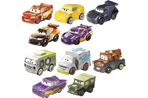 Mattel Disney and Pixar Cars Toys, Micro Racers 10-Pack Mini Toy Cars, Collectible Set Inspired by Disney Movies, Kids Gifts