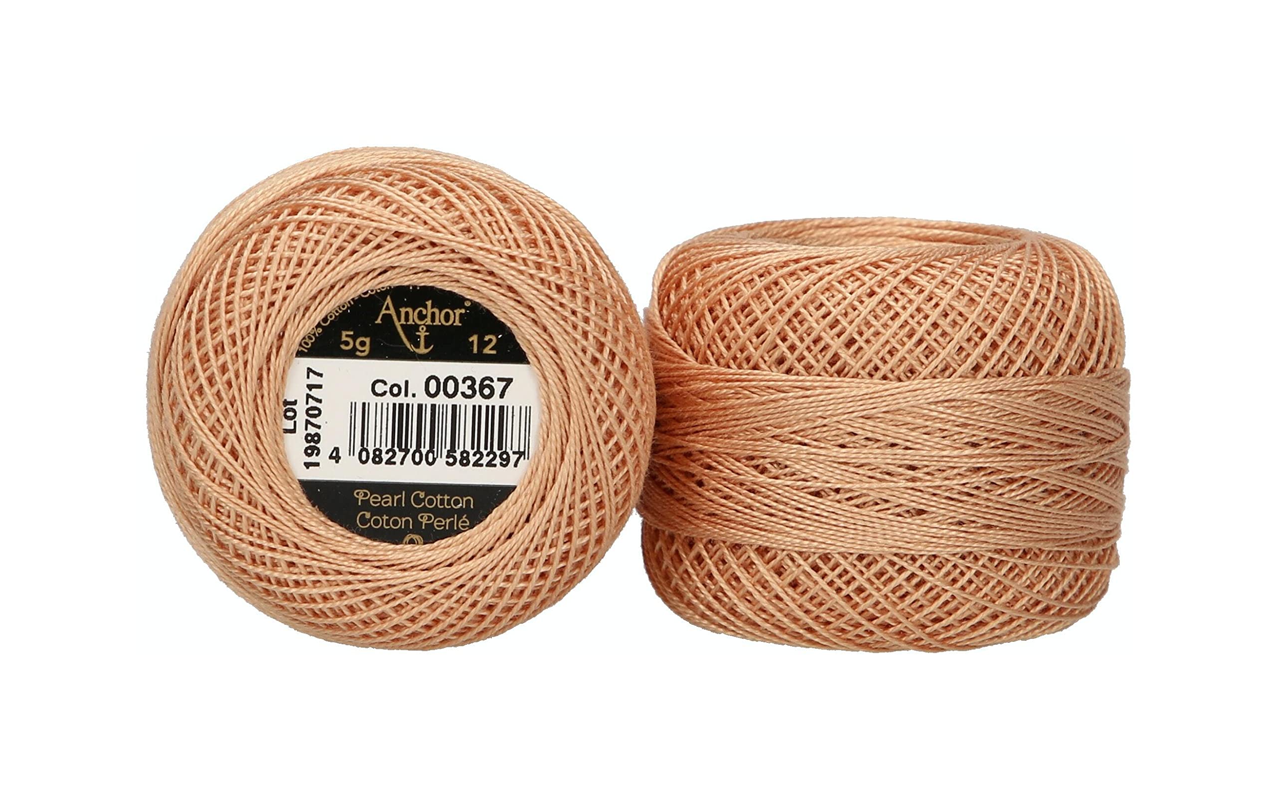 ANCHOR Pearl Yarn, Thickness: 12, Packaging: 5G, Running Length: 56M 367 Embroidery Threads