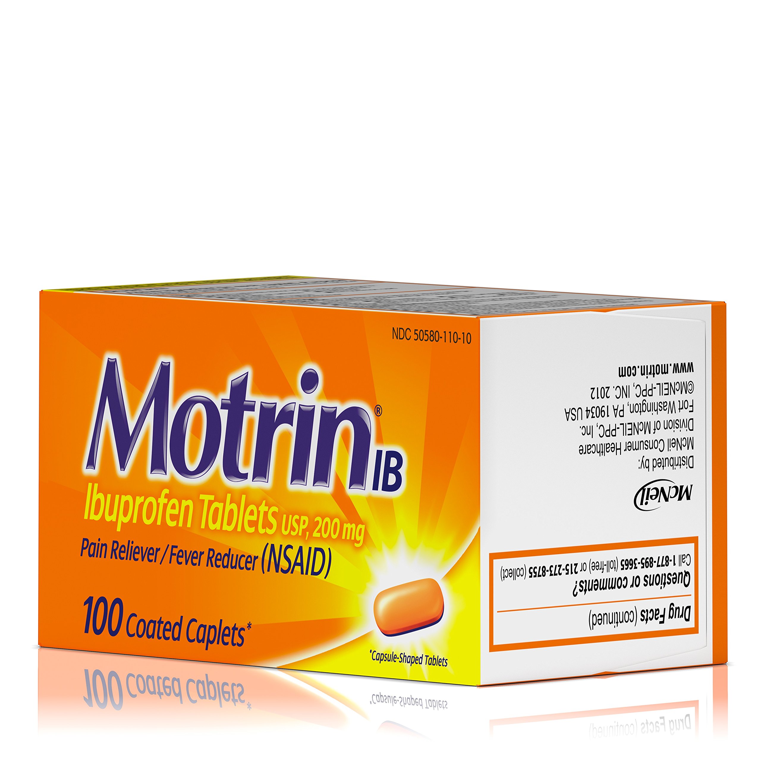 Motrin IB, Ibuprofen 200mg Tablets for Fever, Muscle Aches, Headache
