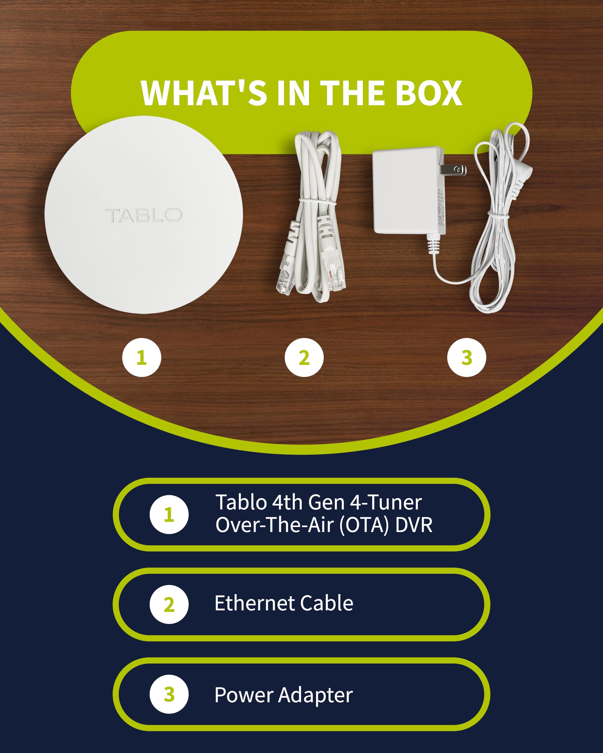 Tablo TV 4th Gen 4-Tuner Over-The-Air (OTA) DVR - Watch, Pause & Record Live TV, News, Sports & Movies Throughout Your Home Over Wi-Fi - Pairs w/Any TV Antenna - 50+ Hrs Recording - No Subscriptions