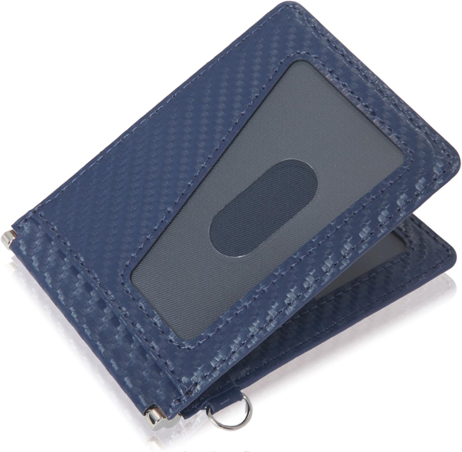 Amazon Blue Sincere 定期いれ メンズ パスケース 2枚 両面 バタフライ スキミング防止 薄型 0 5 カーボンレザー Pc2 ネイビー 定期入れ