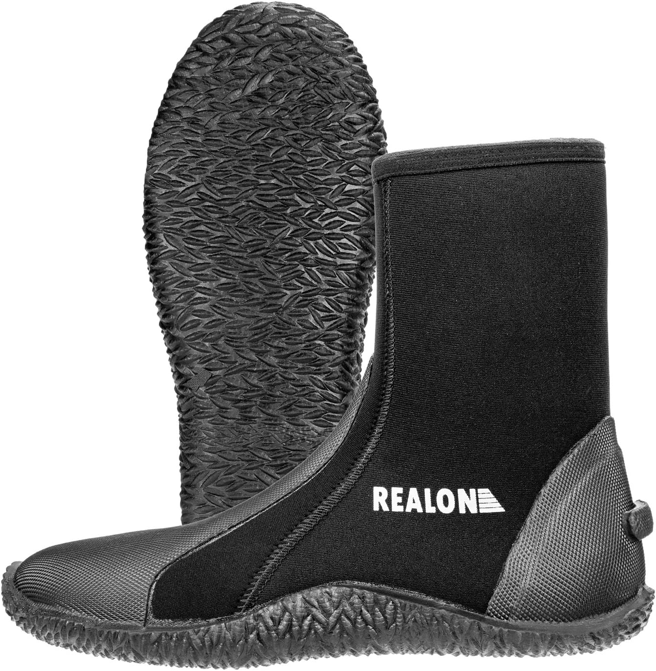 Flexel Diving Boots Women Men Wetsuit Shoes 5mm Neoprene with Side Zipper for Water Sports Snorkeling Boating Kayaking Surfing