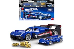 Mattel Brick Shop Hot Wheels Speed Series Building Set, Cadillac Project GTP Hypercar with 236 Pieces, Realistic Details and Custom Decals, Adult Collectors and Kids Ages 10+