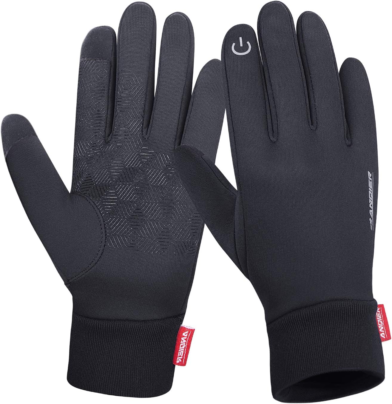 anqier Winter Warm Gloves, Touchscreen Anti Slip Windproof Warm Thermal