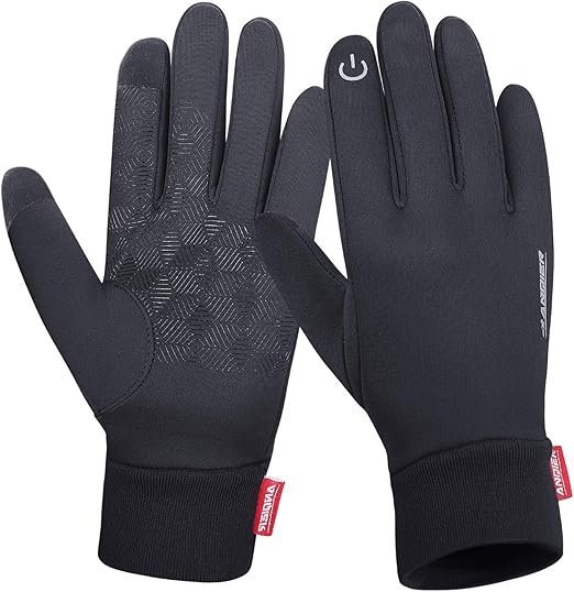 Anqier Winter Gloves Newest Windproof Warm Touchscreen Gloves Men Women For Cycling Running Outdoor Activities At Amazon Men S Clothing Store