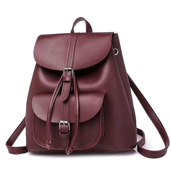 maroon backpack women's