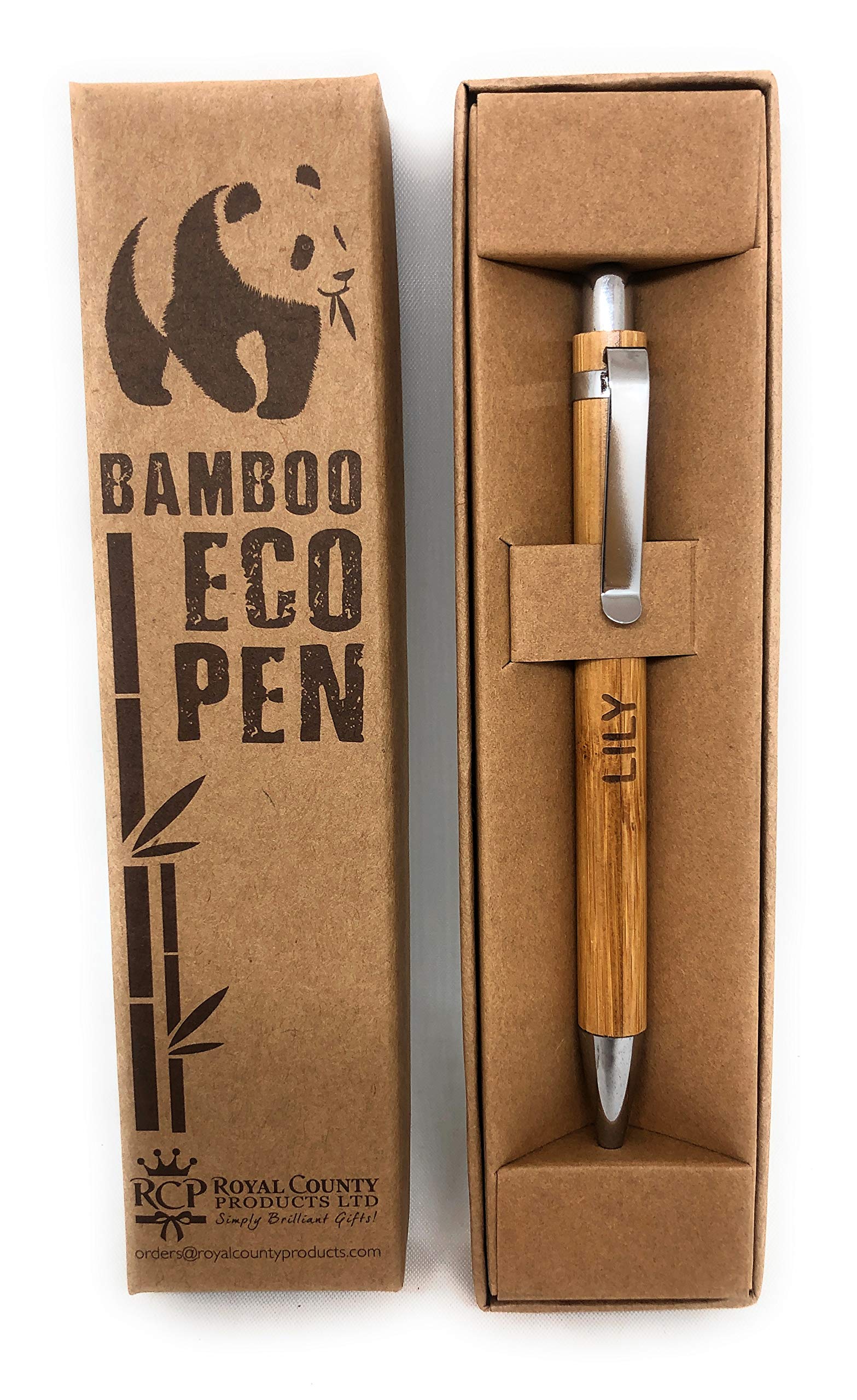 Royal County Personalised Bamboo Pens - Eco Friendly - LILY PLEASE DO NOT USE THIS LISTING TO ORDER ANY OTHER NAME