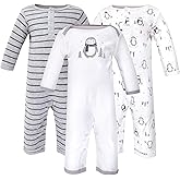 Hudson Baby Cotton Union Suit, 2 Pack Pants