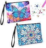 Flnlano Diamond Art Bag Craft Kit for Girls 6-12 Travel Storage Gift