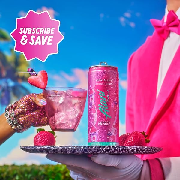 ALANI NU PINK SLUSH, SUGAR FREE, LOW CALORIE ENERGY DRINKS, 200MG CAFFEINE, BIOTIN, B VITAMINS, ZERO SUGAR, 5 CALORIES, 12 FL OZ CANS, 24 PACK