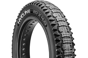 Hycline Ebike Replacement Fat Tire: 20x4.0 Inch Heavy Duty Folding Electric Fat Tires, All-Terrain High-Density Bicycle Tires for Street or Trail Riding