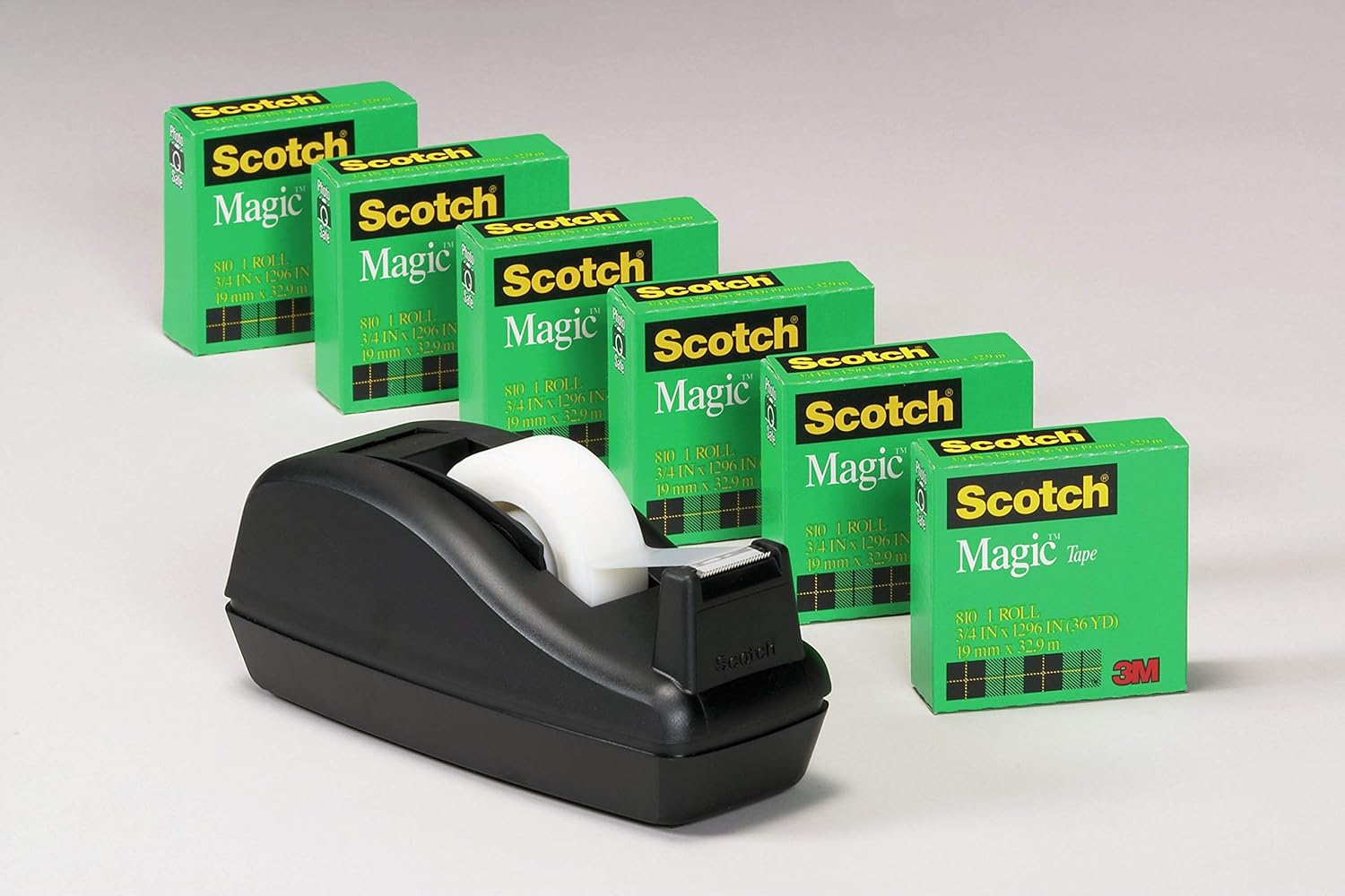 Scotch Magic Tape, 6 Rolls with Dispenser, Numerous Applications, Invisible, Engineered for Repairing, 3/4 x 1000 Inches, Boxed (810C40BK) : Clear Tapes : Office Products