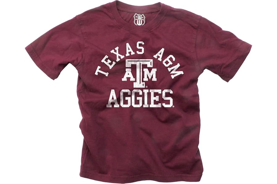 Wes and Willy NCAA Kids Short Sleeve Organic Cotton Tee Shirt