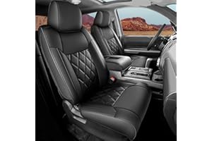 yotruth Seat Covers for Toyota Tundra, Custom Fit 2014-2021 Toyota Tundra Crewmax Double Cab SR5 Limited Platinum TRD Pro 1794 Edition with Waterproof Faux Leather