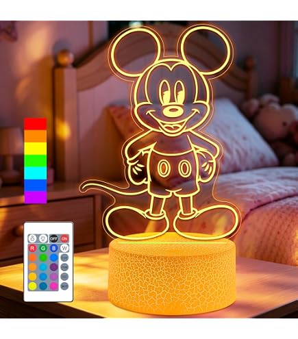 Disney Mickey Mouse Figural Mood Light | Nightstand Table Lamp