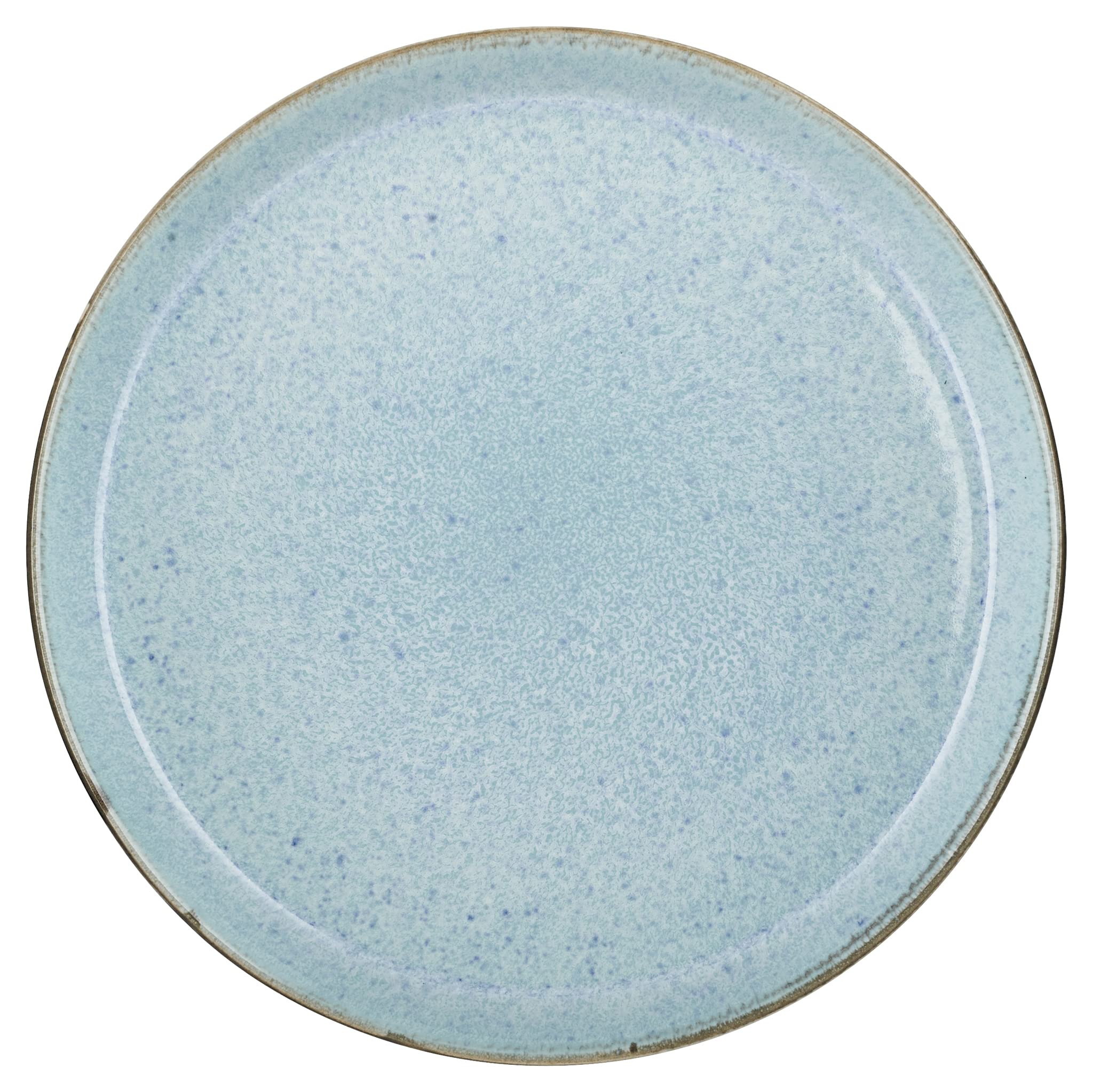 BITZ Stoneware Dinner Plate, 27 cm Diameter, Grey/Light Blue