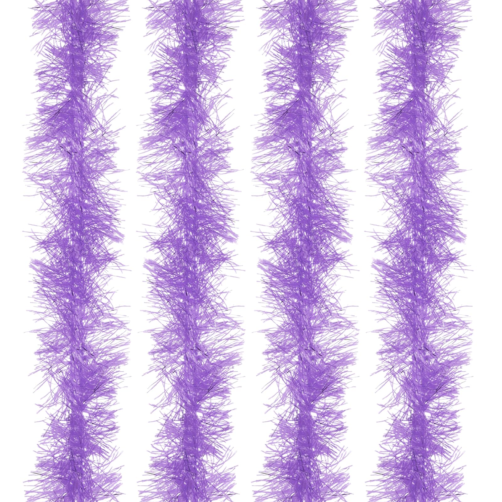 PATIKIL 5Ft Feather Boa, 4 Pcs Artificial Fluffy Feather Boas Party Decorations for DIY Crafts, Wedding Costume, Christmas, Concert, Halloween, Home Decor, Light Purple