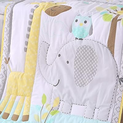 Buy Wowelife Elephant Baby Crib Bedding Set Grey 7 Piece Elephant Owl And Giraffe Baby Nursery Crib Bedding Grey Elephant Online In Indonesia B07xqymdj4