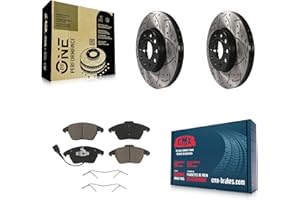 Transit Auto Front Coated Drilled Slotted Disc Brake Rotors And Ceramic Pads Kit Replacement For Volkswagen Jetta Golf Beetle