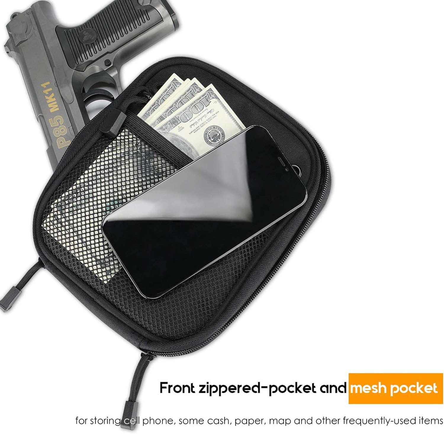 ProCase Concealed Gun Pouch, Multipurpose Carry Pistol Holster Fanny Pack Waist Bag for Handgun with Belt Loops : Sports & Outdoors