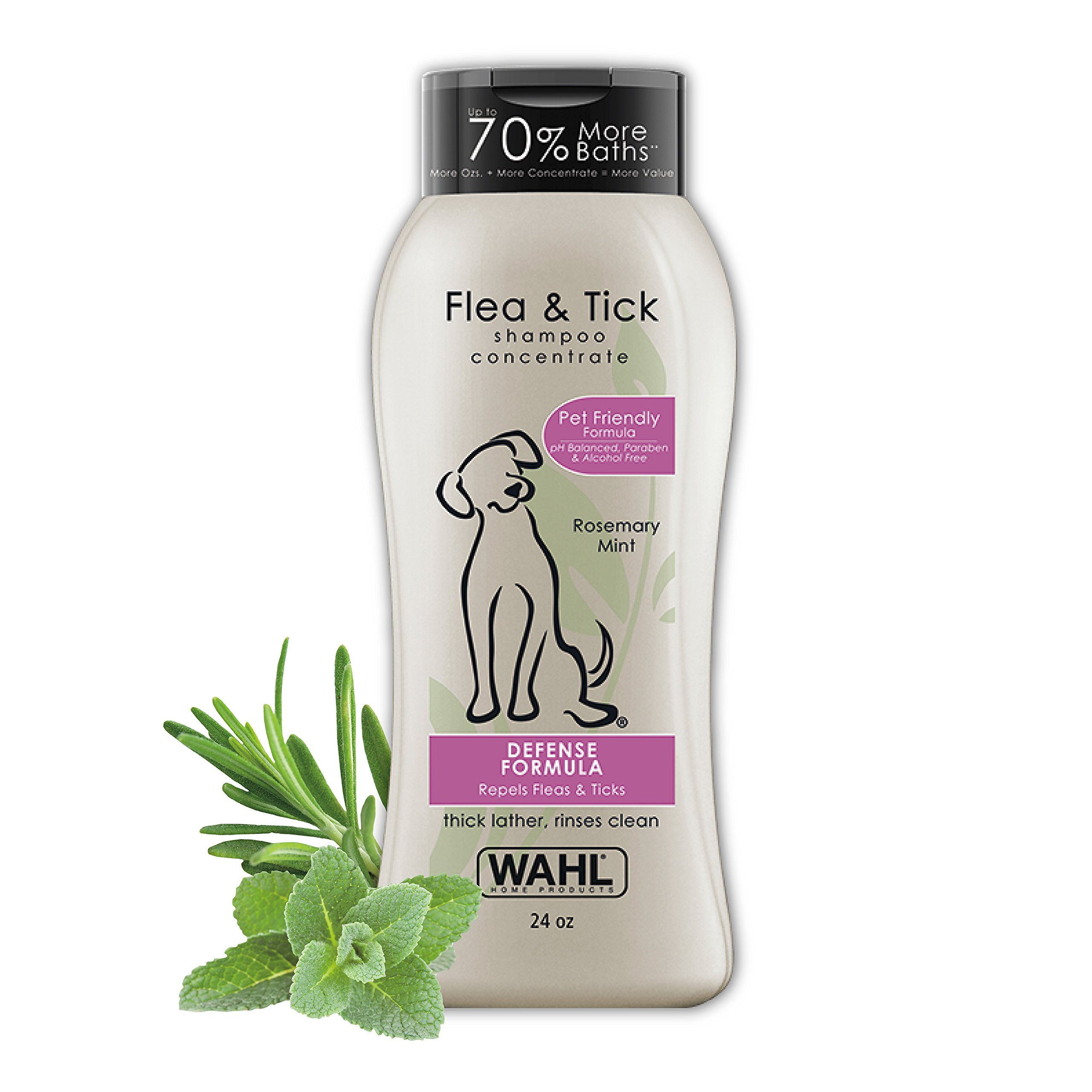 Wahl Dog/Pet Flea and Tick Shampoo Rosemary Mint 820007T 43917820071